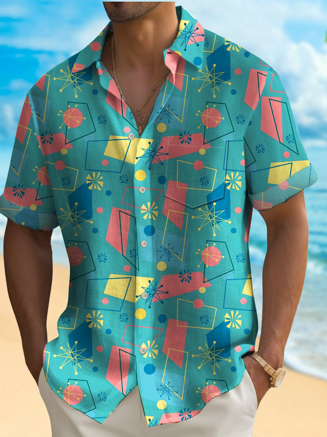 Alohadaddy Retro Mid-Century Geometric Men&