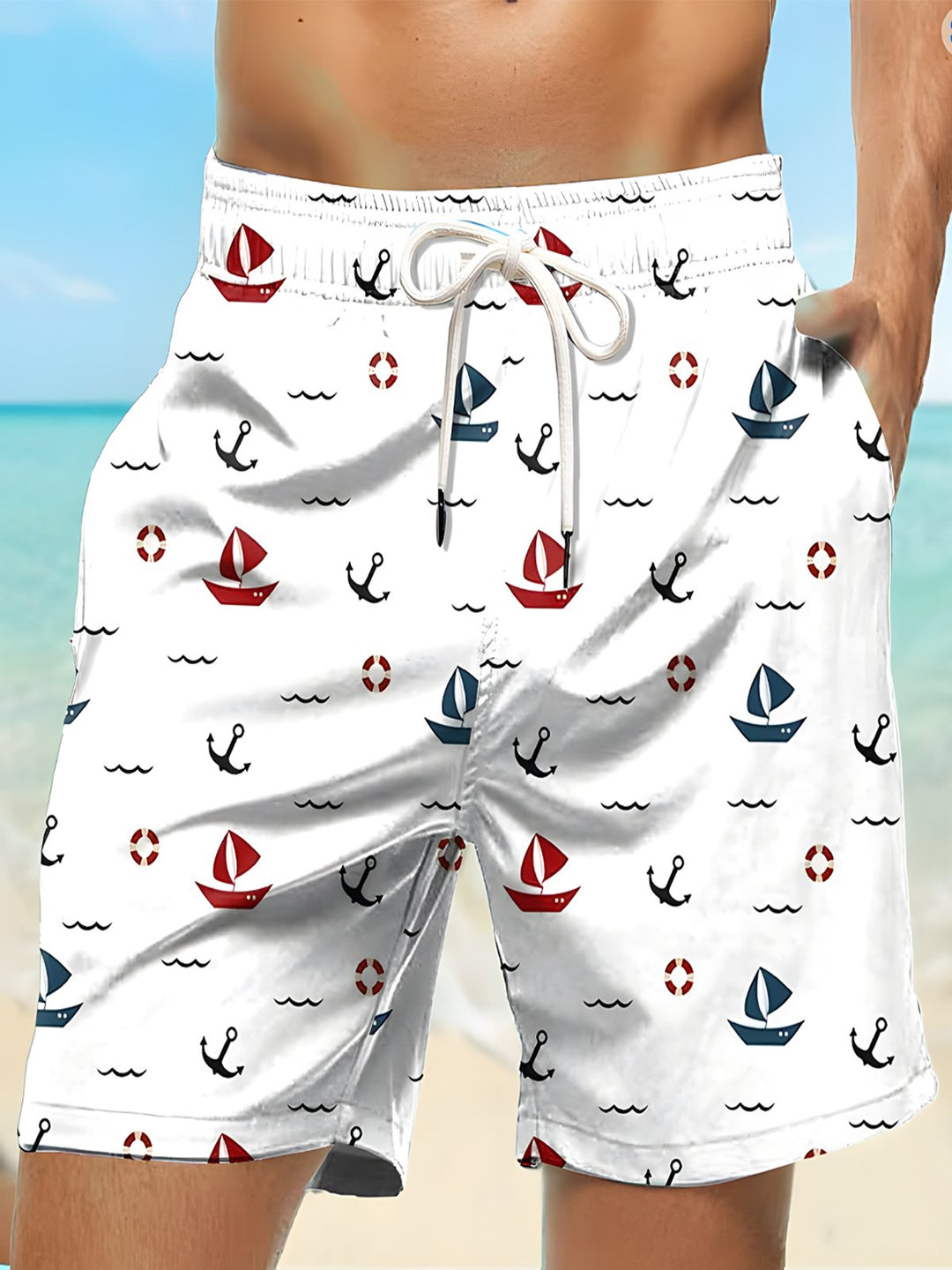 Pantalones cortos casuales de secado rápido para hombre con estampado hawaiano de Alohadaddy