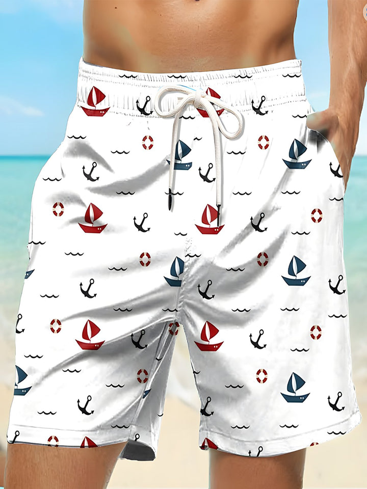 Pantalones cortos casuales de secado rápido para hombre con estampado hawaiano de Alohadaddy