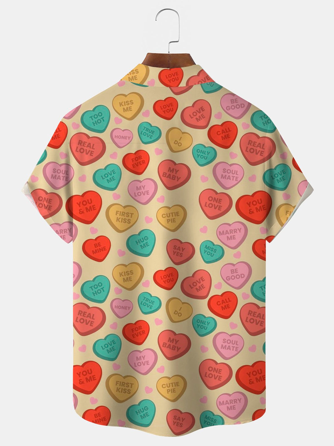Camisa con bolsillos abotonados para hombre con estampado del Día de San Valentín de Alohadaddy