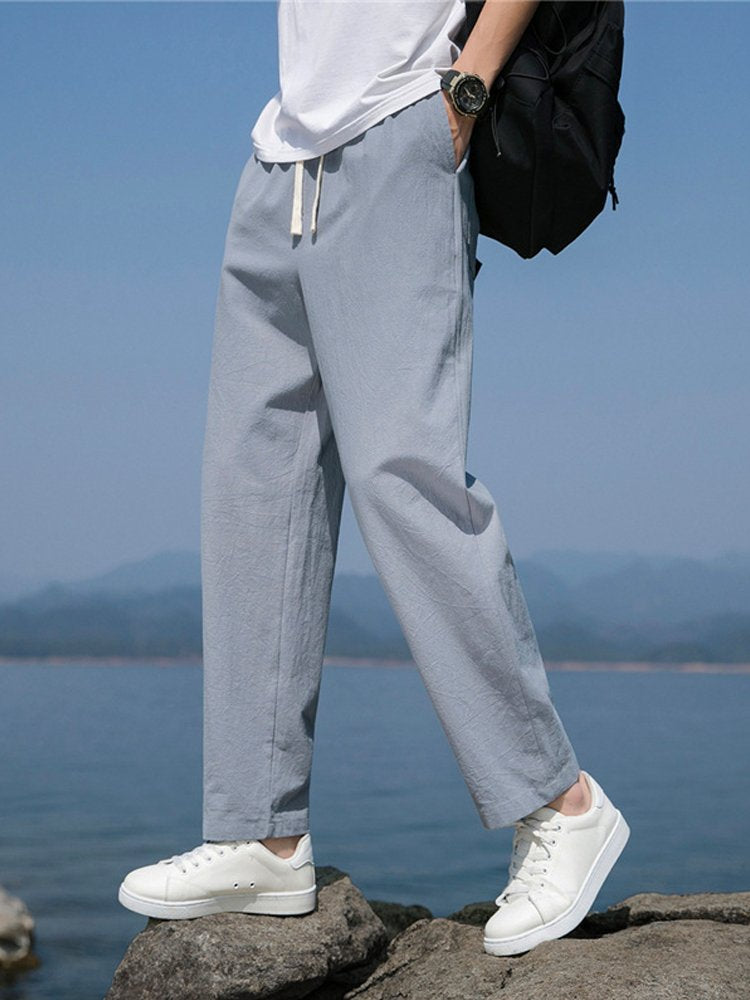 Alohadaddy Linen Casual Pants Men&