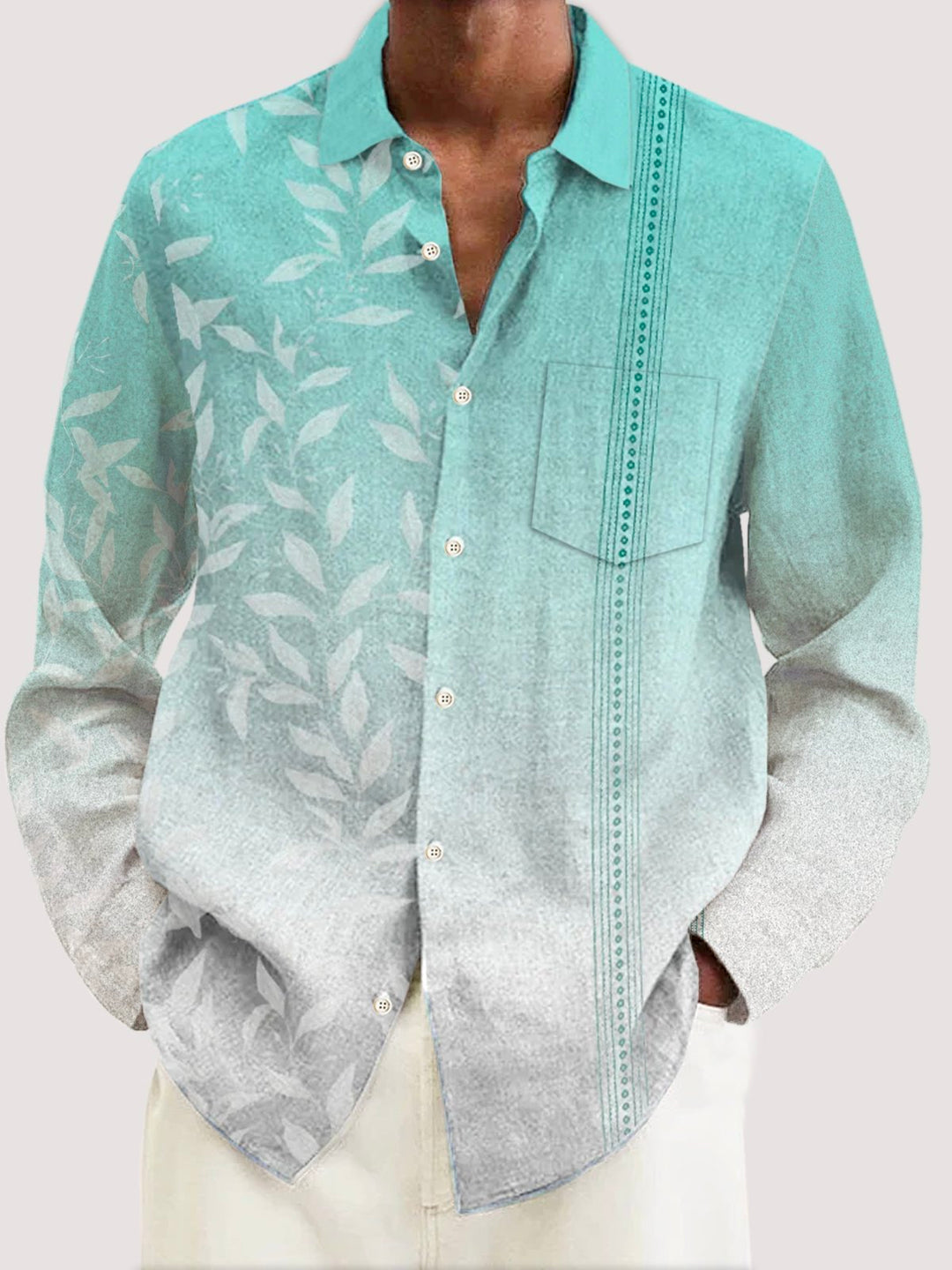 Alohadaddy Hawaiian Ombre Floral Print Men&