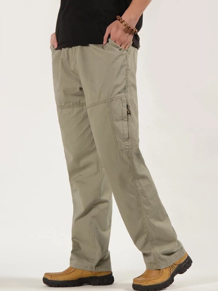 Pantalon décontracté ample à poches multiples pour homme Alohadaddy