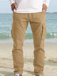 Men's Cotton Cargo Casual Pants Loose Straight Leg Trousers