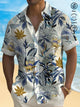 Camisa hawaiana de color caqui para hombre de Alohadaddy Beach Holiday, camisa de campamento con bolsillo y estampado floral vintage, talla grande
