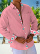 Alohadaddy Geometric Print Men's Button Pocket Long Sleeve Shirt