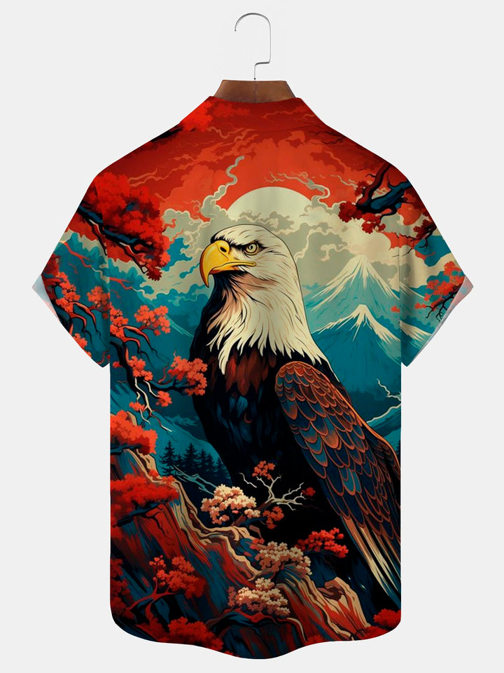 Alohadaddy Vintage Ukiyoe Eagle Print Men&