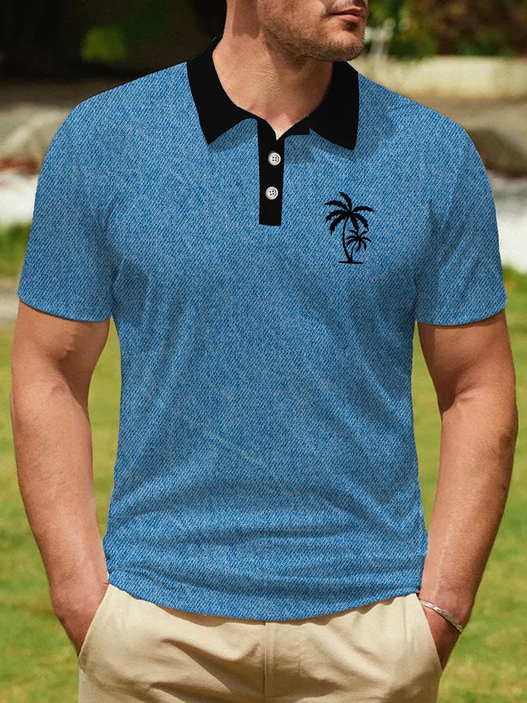 Alohadaddy Coconut Tree Contrast Men&