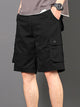 Men's Multi-Pocket Loose Straight Cargo Shorts Vintage Washed Cotton Casual Board