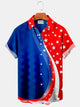 Alohadaddy Vintage American Flag Gradient Men's Button Down Pocket Shirt