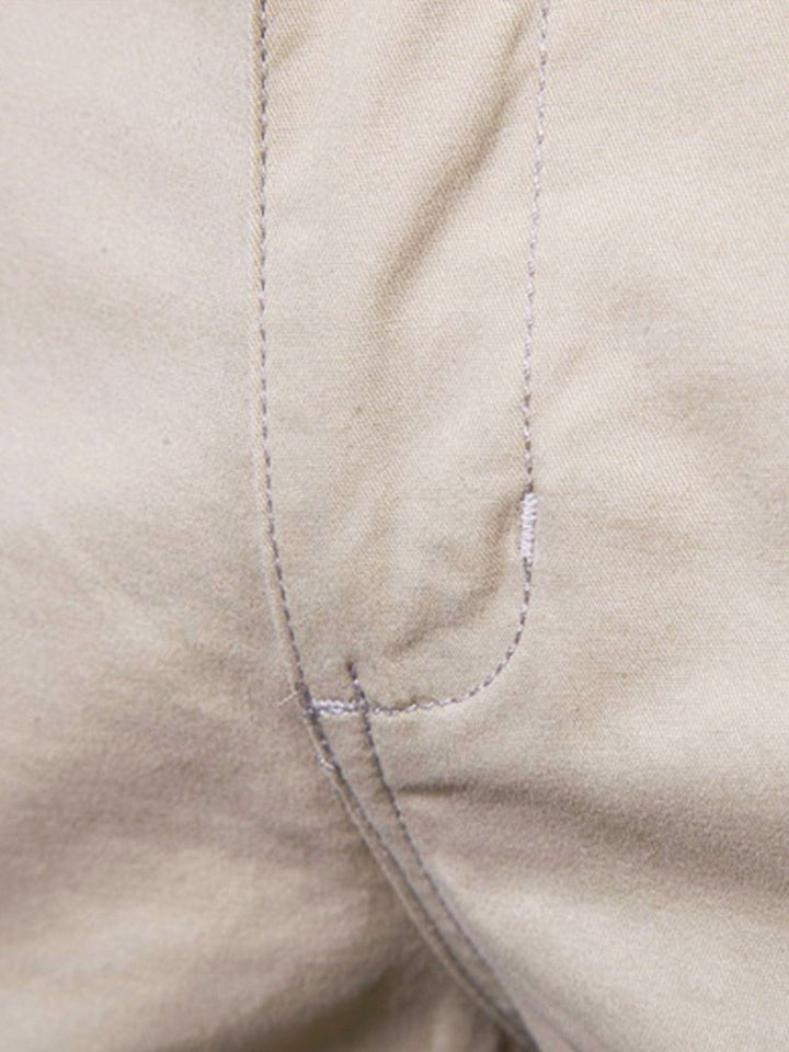 Cotton Casual Shorts Straight Cropped Pants Plus Size Solid Color Basics