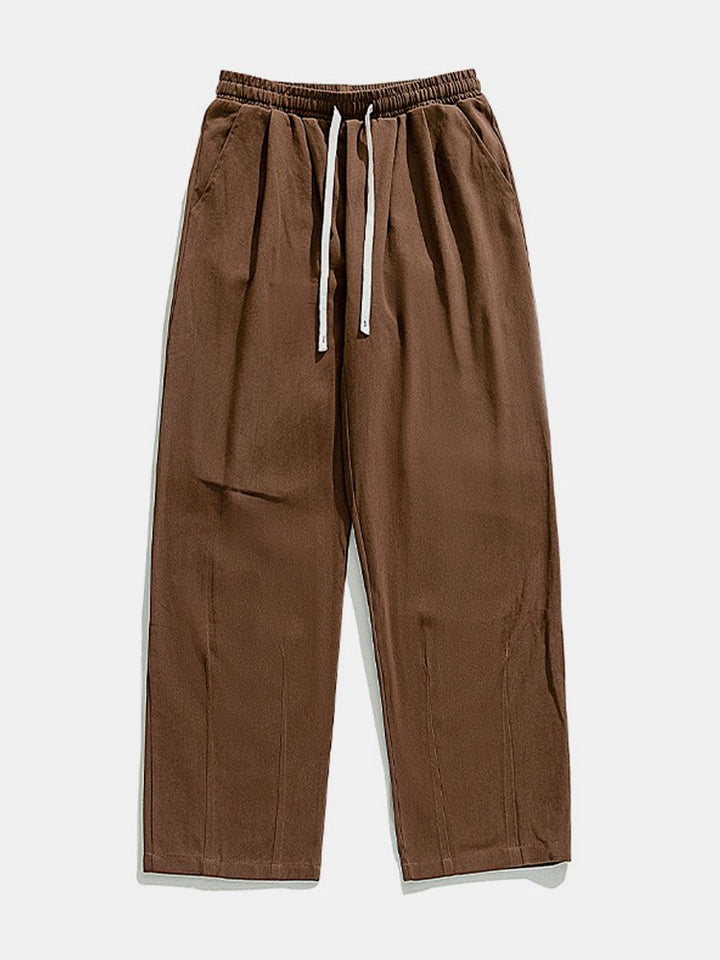 Pantalones casuales de algodón drapeado japonés para hombre, pantalones retro grandes y altos