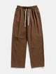Men's Japanese Drape Cotton Casual Pants Retro Big&Tall Trousers