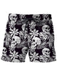 Alohadaddy Vintage Skull Plant Leaf Men's Beach Trunks Swim Trunks