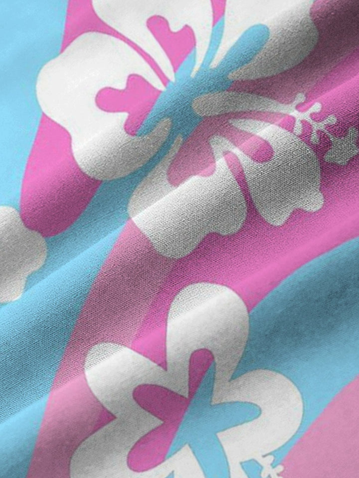 Alohadaddy Floral Resort Beach Men&