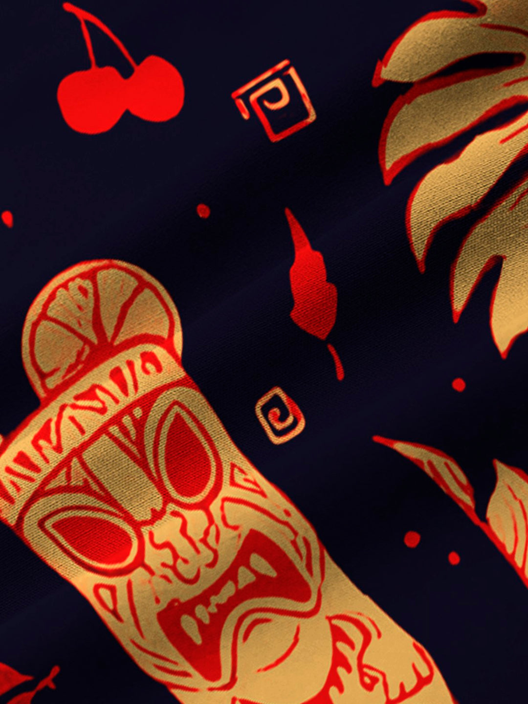 Camisa de manga corta con bolsillo abotonado y estampado de calavera para hombre de Alohadaddy