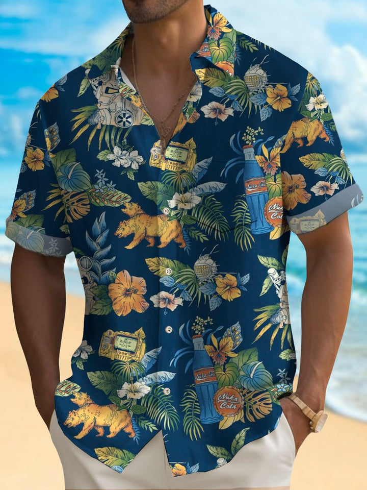 Alohadaddy Hawaiian Floral Print Men&