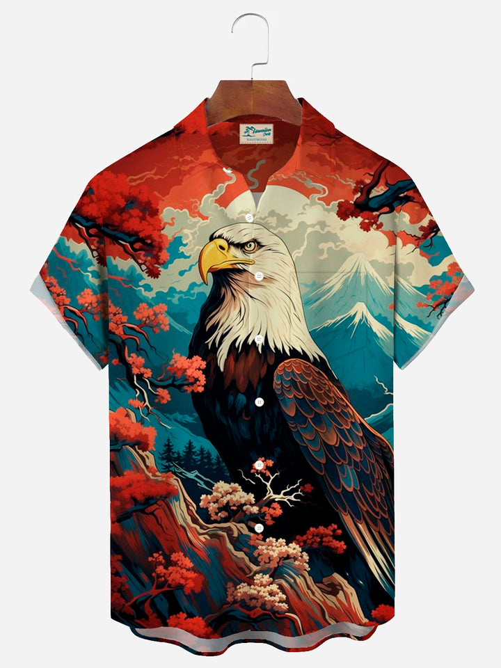 Alohadaddy Vintage Ukiyoe Eagle Print Men&