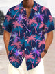 Alohadaddy Hawaiian Coconut Tree Print Men's Button Pocket Shirt
