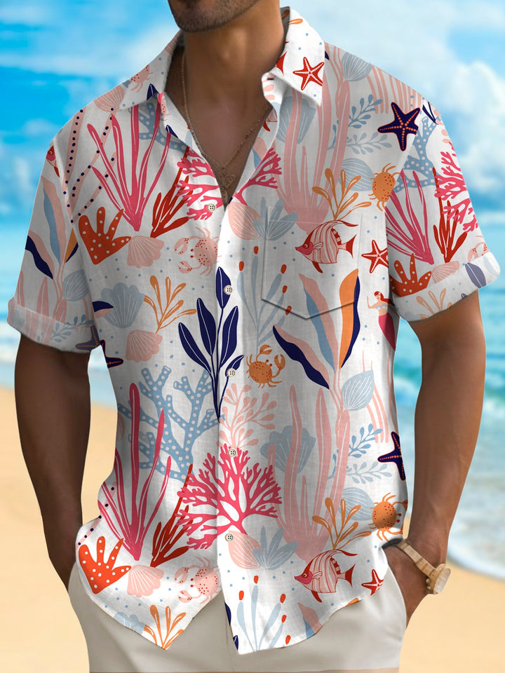Alohadaddy Sea Life Pink Men&