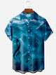 Alohadaddy Music Note Water Ripple Men's Button Pocket Shirt