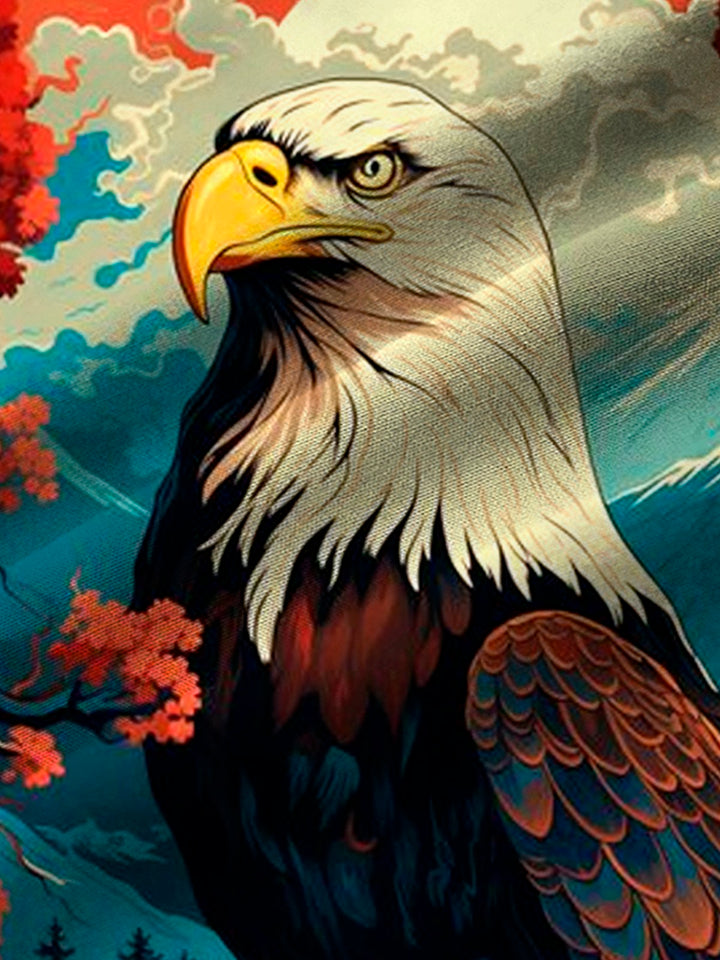 Alohadaddy Vintage Ukiyoe Eagle Print Men&