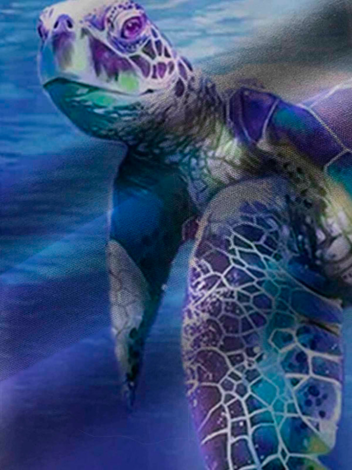 Camisa hawaiana con bolsillos abotonados para hombre Alohadaddy con diseño de tortuga marina