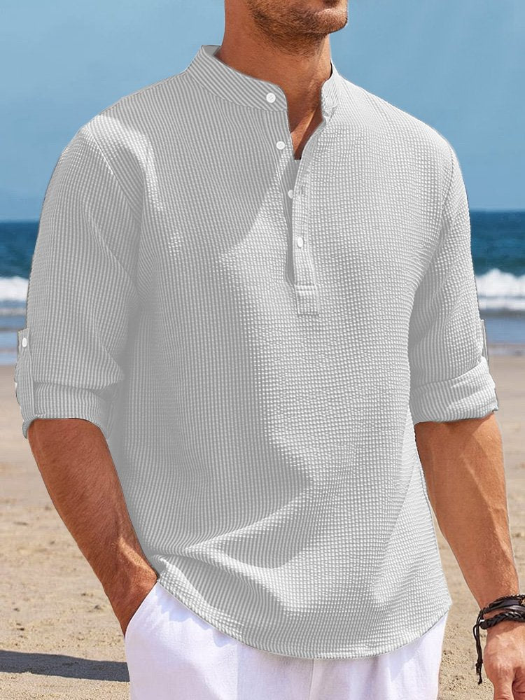 Alohadaddy Hawaiian Seersucker Cardigan Men&