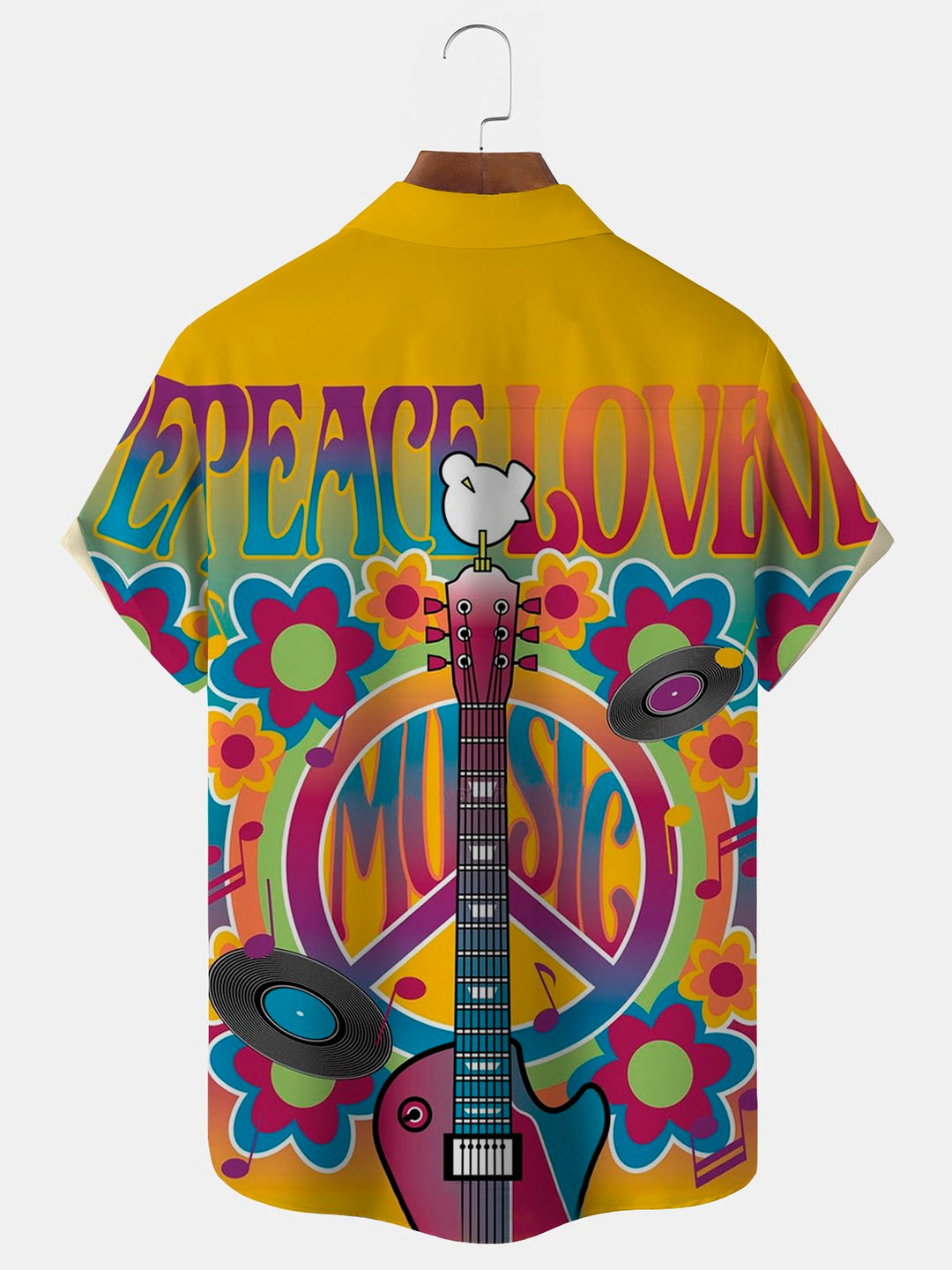 Alohadaddy Vintage Music Guitar Instrument Printed Men&