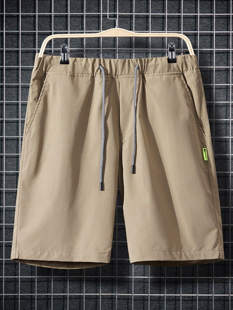 Alohadaddy Loose Solid Color Cropped Pants Breathable Beach Sweatpants Shorts