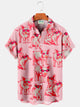 Alohadaddy Vintage Pig Men's Button Down Pocket Shirt