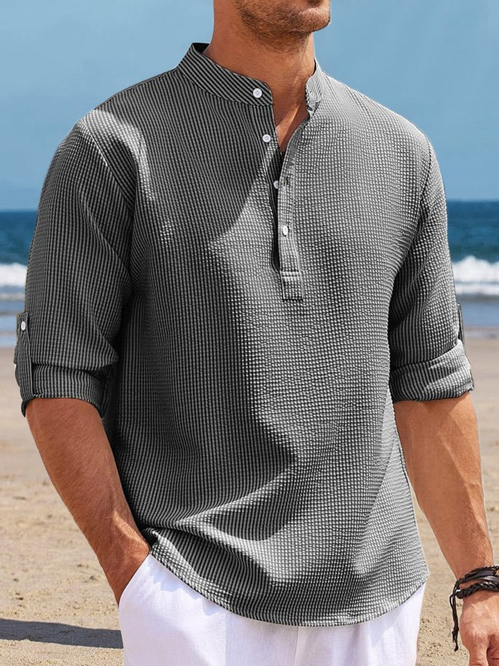 Alohadaddy Hawaiian Seersucker Cardigan Men&