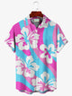 Alohadaddy Floral Resort Beach Men's Printed Oversized Stretch Beach Camping Shirt