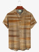 Alohadaddy Textured Men's Hawaiian Shirt Stretch Aloha Pocket Cartoon Camping Shirt