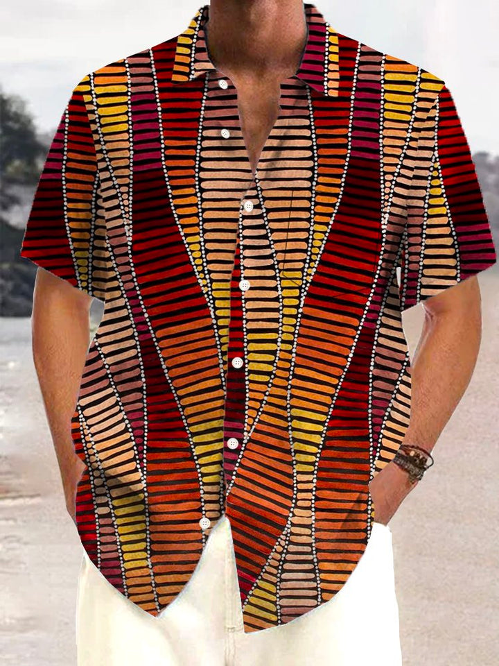 Alohadaddy Vintage Geometric Ethnic Print Men&