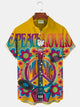 Alohadaddy Vintage Music Guitar Instrument Printed Men's Button Pocket Shirt