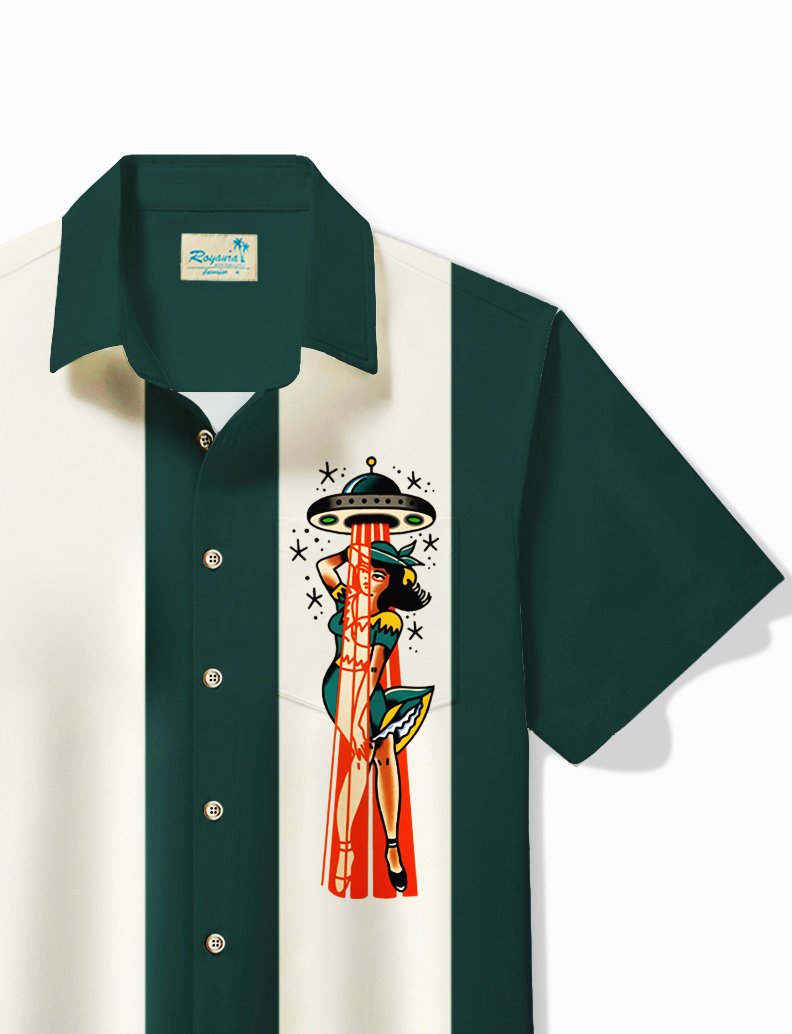 Alohadaddy Vintage Bowling Pin Up Girls Printed Hawaiian Shirt Plus Size Holiday Shirt