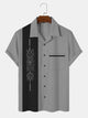 Alohadaddy Men's Wrinkle Free Seersucker Bowling Shirt Plus Size TIKI Bar Casual Shirts