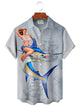 Camisa con bolsillo abotonado para hombre con estampado de mapa vintage de Hawaii de Alohadaddy