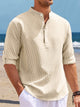 Alohadaddy Hawaiian Seersucker Cardigan Men's Button Down Long Sleeve Plus Size Shirt
