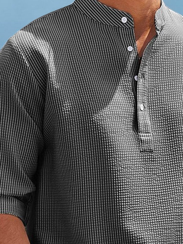 Alohadaddy Hawaiian Seersucker Cardigan Men&