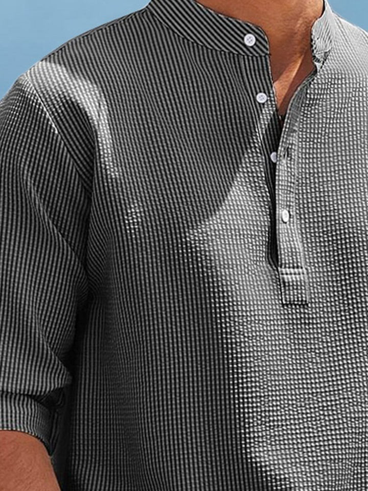 Alohadaddy Hawaiian Seersucker Cardigan Men&