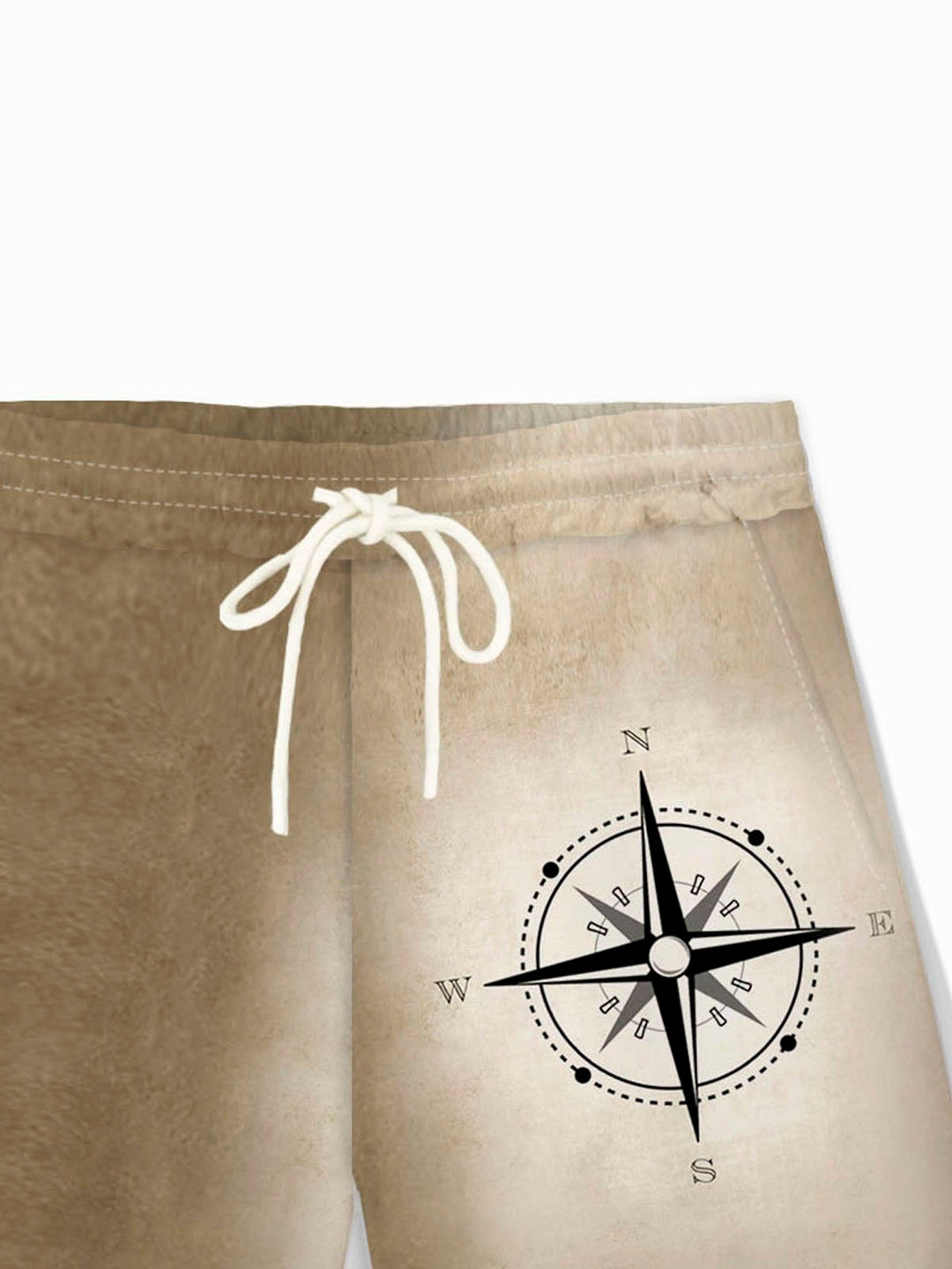 Short de bain élastique à cordon de serrage pour homme avec imprimé dégradé de boussole vintage Alohadaddy