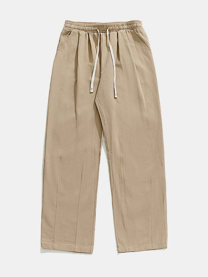 Pantalones casuales de algodón drapeado japonés para hombre, pantalones retro grandes y altos
