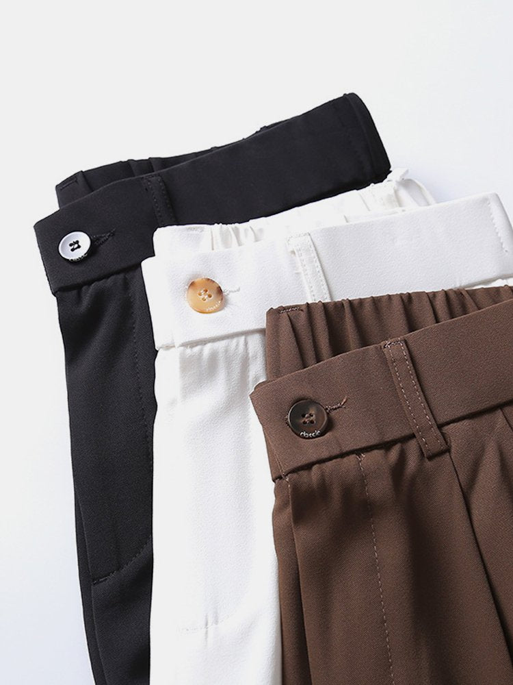 Pantalones casuales holgados tipo harén de sección fina de seda de hielo de tejido funcional para hombre