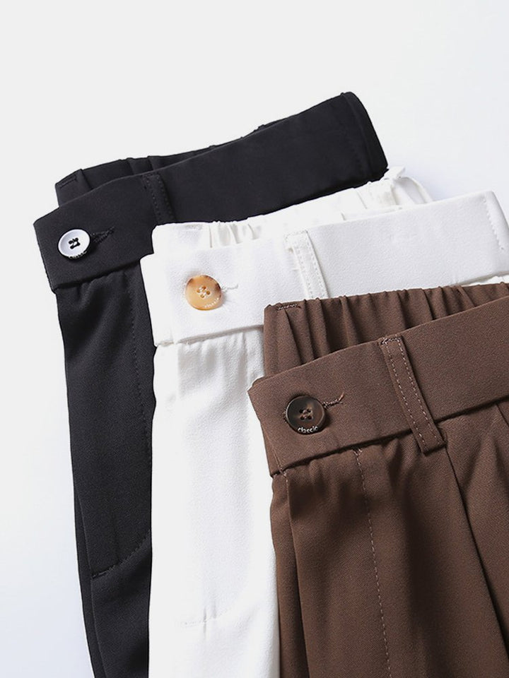 Pantalones casuales holgados tipo harén de sección fina de seda de hielo de tejido funcional para hombre