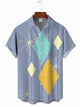 Men's Vintage Geometric Casual Short Sleeve Hawaiian Shirt