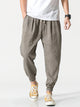 Men's Loose Linen Solid Color Casual Pants