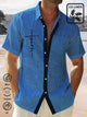 Alohadaddy cotton linen Easter letter patchwork vintage button shirt