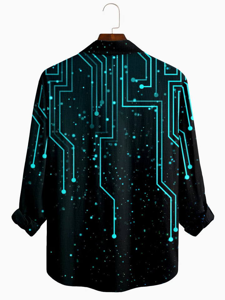 Alohadaddy Geometric Line Print Men&